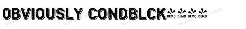 0bviously CondBlck字体转换